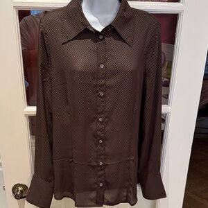 Levi's Brown Houndstooth Blouse
